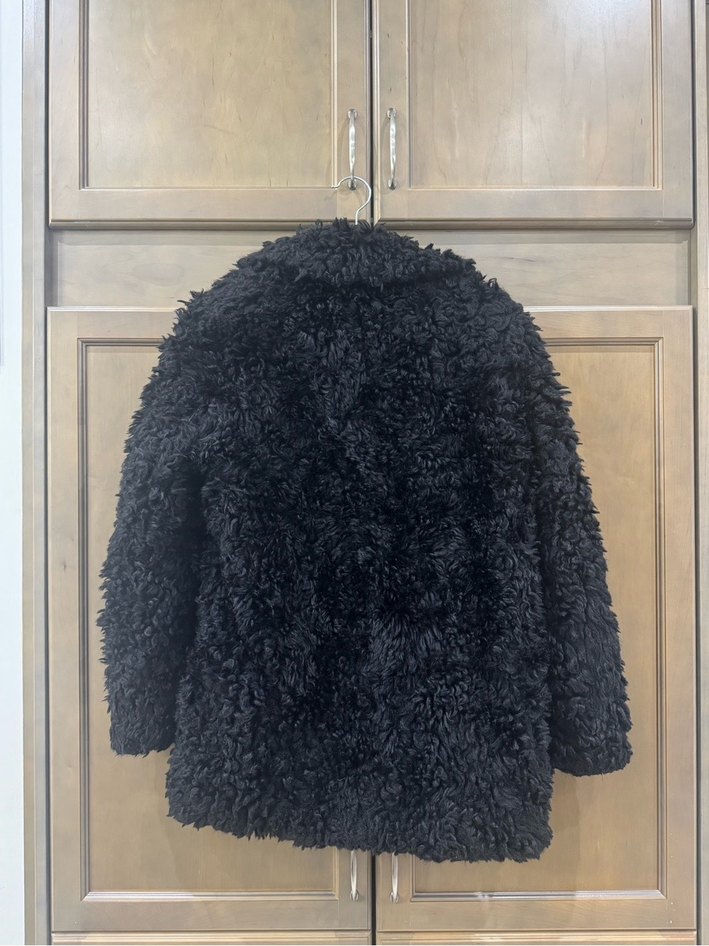 H&M Black Teddy Faux Fur Coat - Picture 4 of 7